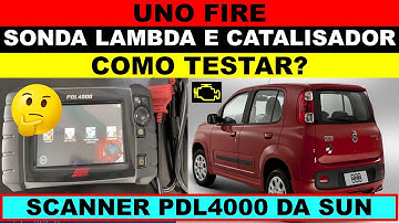 Fiat Uno Fire como testar a sonda lambda e catalisador com scanner PDL4000 da sun sensor oxigênio