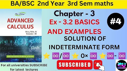 Ex - 3.2 Examples Advanced Calculus | L
