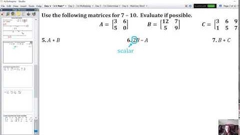 3.5 - Adding and Subtracting Matrices Pt. 2