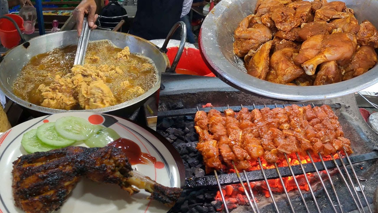 This Man Sells Extremely Tasty Crispy Fried Chicken Barbeque, Chicken