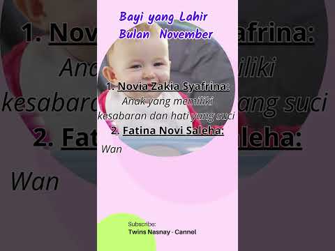 arti nama bayi bulan November