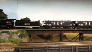 Doubleheaded Bachman U S R A light 2-10 - 2 s pulling a coal drag