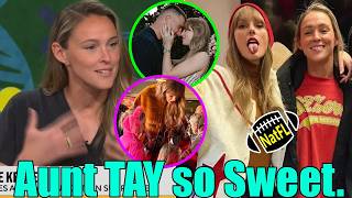 Kylie Kelce spoke about Taylor Swift's wonderful relationship with her daughters on CBS Morning.