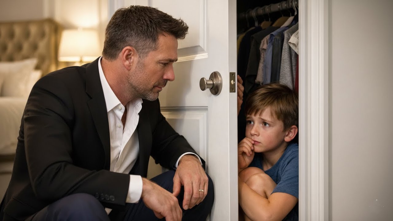 Millionaire Hears Tiny Voice From Closet: “Dad, Please Don’t Let Her In”