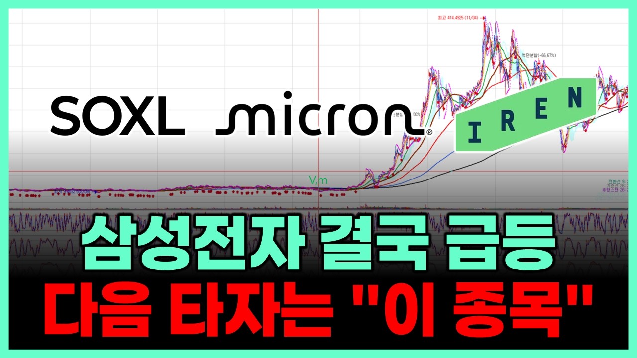 삼성전자 급등 적중, 다음 타자 "이 종목" 입니다. (아이렌 SOXL 마이크론 테슬라 아이온큐 팔란티어