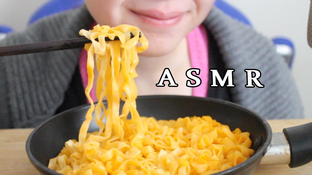 ASMR Cheddar Cheese RAMEN Slurping Etc EATING SOUNDS No