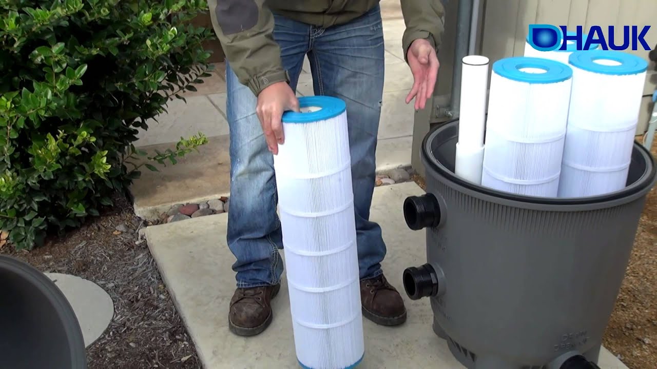 Cleaning Pool Cartridge Filter Hauk Custom Pools YouTube