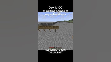 Day 4/100 of writing names of my subscribers #craftiebiome #100dayschallenge #minecraftpe #minecraft