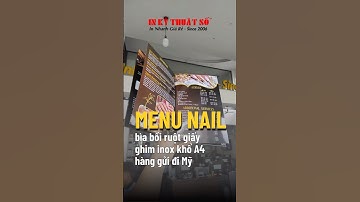In menu Nail bìa bồi ruột giấy ghim Inox, menu tiếng Anh, hàng gửi đi Mỹ - In Kỹ Thuật Số Since 2006