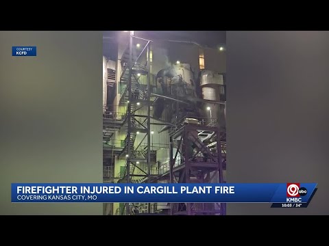 Firefighter expected to be OK after injury during soybean plant fire