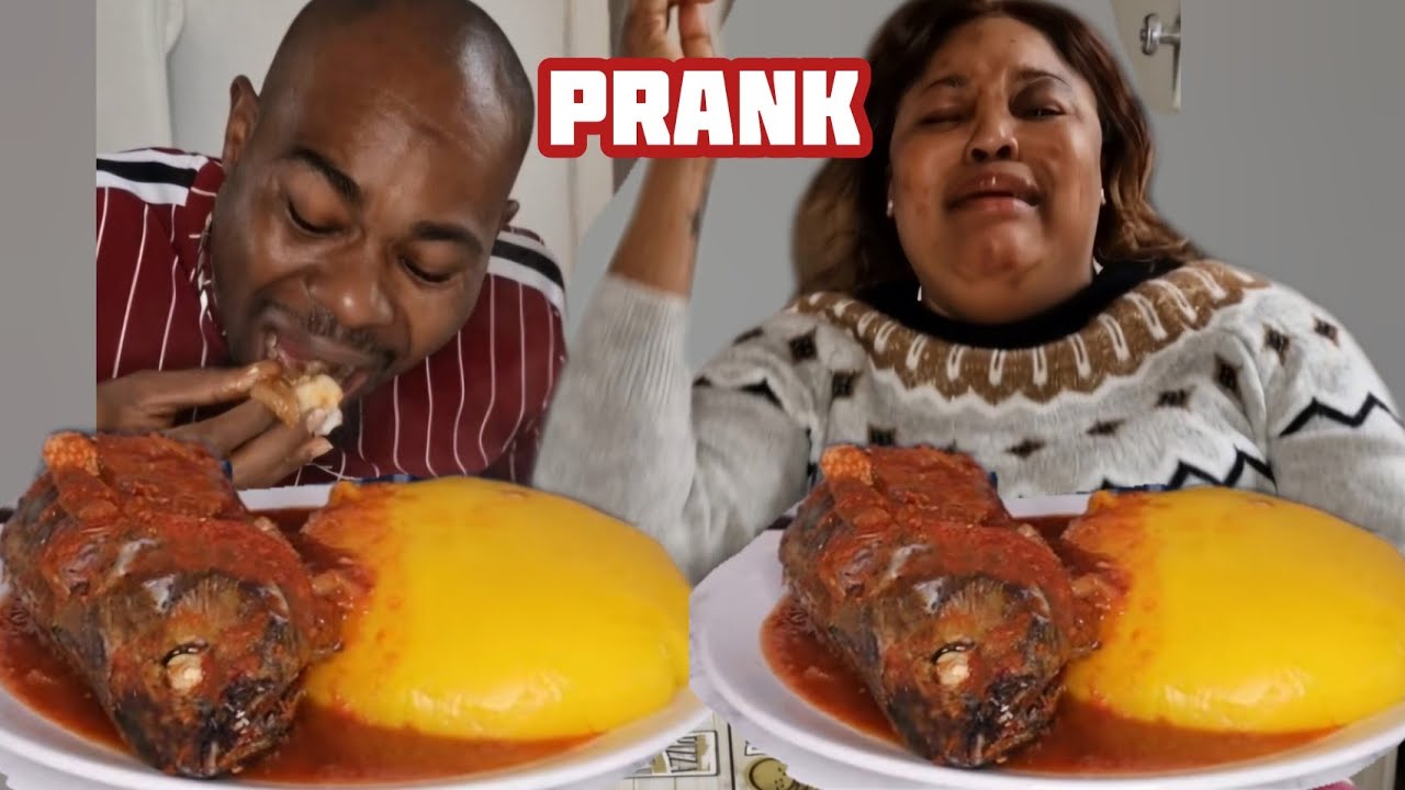 Fufu and pizza prank on my wife | Funny prank on wife 🤣 | funny husband and wife | hilarious couple
