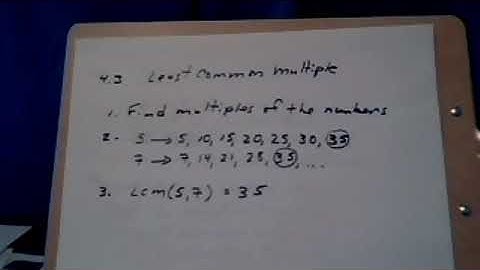 1350 Ch. 4  Finding the GCD and the LCM
