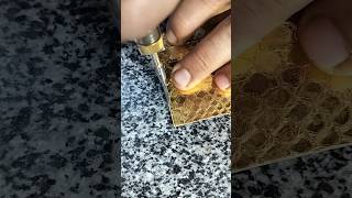 Four processes for making a python skin card holder  #leatheraccessories