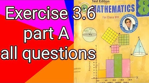 #Maths Class 8 | Unit 3 | Exercise 3.6 | Part A | Sindh Textbook board All questions