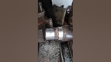 Lathe shaft welding turning operation video #lathe