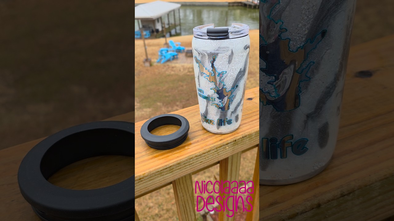 When Resin Gets Messy… But Still Sparkles ✨ Lake Life Tumbler