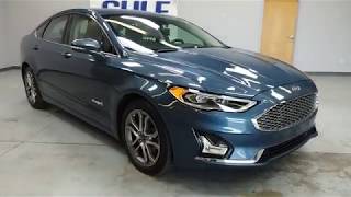 Blue Metallic 2019 Ford Fusion Hybrid Titanium at Gulf Auto Direct