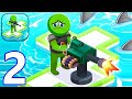 War of Rafts Crazy Sea Battle - Gameplay Walkthrough Part 2 Stick War Raft Army Base Defense Game