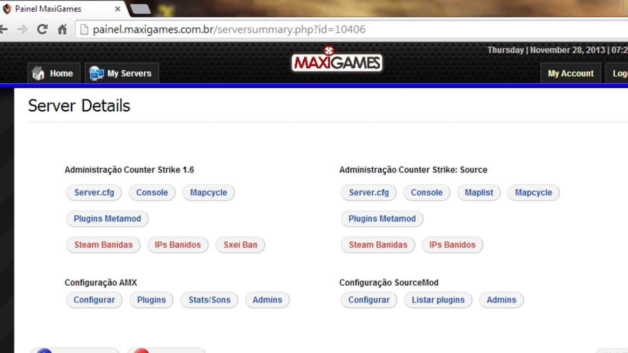 Adicionando ADM - AMXMODX Painel Maxigames - YouTube