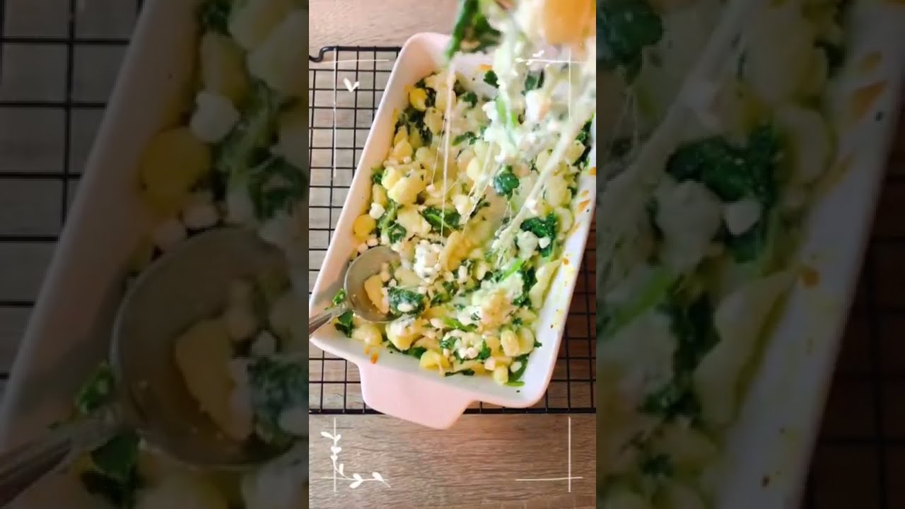 High Protein Spätzle Spinat Auflauf 🍜😍 #shorts - YouTube