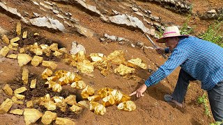 Amazing gold mining! I have never seen such a special gold nuggets-how to find gold