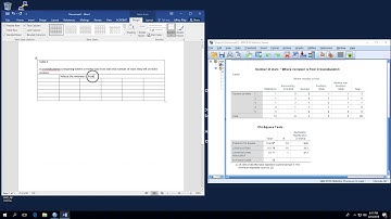 How to convert a crosstab from SPSS to APA in Word