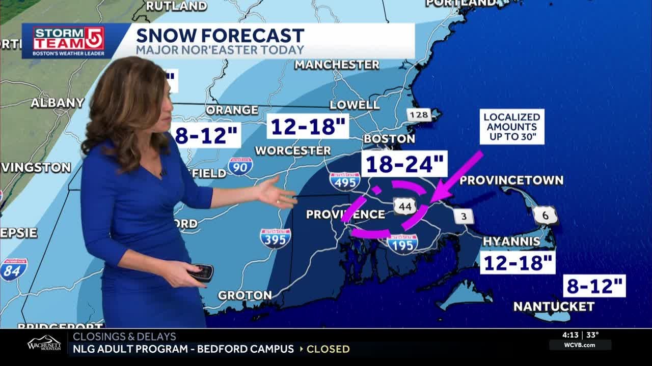 Video: Thundersnow, intensity of storm picking up