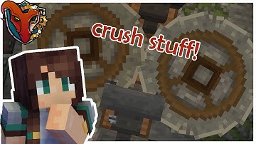 Mechnical Crafters and Crushing Wheels with Minecraft Create Mod! DragonForge SMP #7