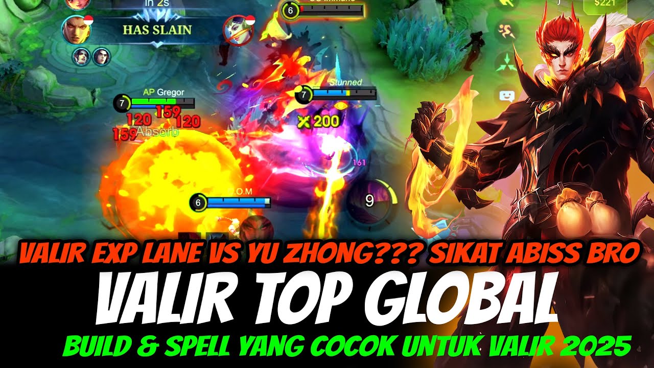 VALIR EXP LANE BUILD BARU + CARA MAIN VALIR ❗ VALIR TOP GLOBAL
