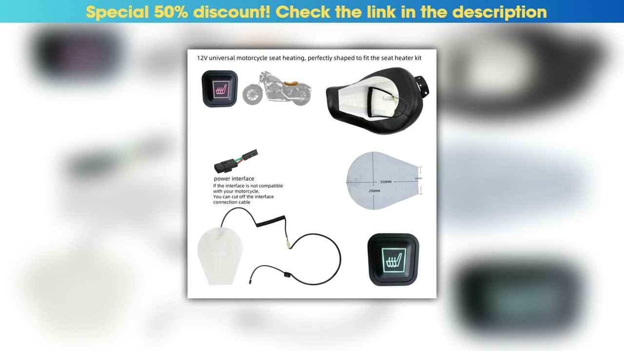 Hot Picks Motorcycle Accessories 12 V Fiber Motorcycle Seat Thermal Winter Heated Pad mat Waterproo