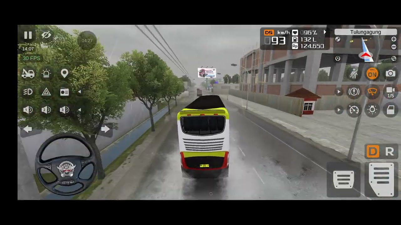 Driving in Heavy Rain! 🌧️ | BUSSID Gameplay Bangladesh.