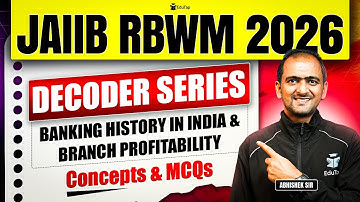 JAIIB RBWM Online Free Classes 2026 |Banking History In India & Branch Profitability Concept & Ques