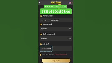 BDG invite code/bdg game invite code/BDG Game ko kasa register kara