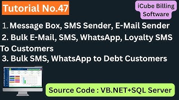 Messenger Feature, iCube Billing Software, Tutorial No.47, Source Code in VB NET+SQL Server