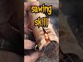 fire saw using bamboo fireboard #primitivefire #survival