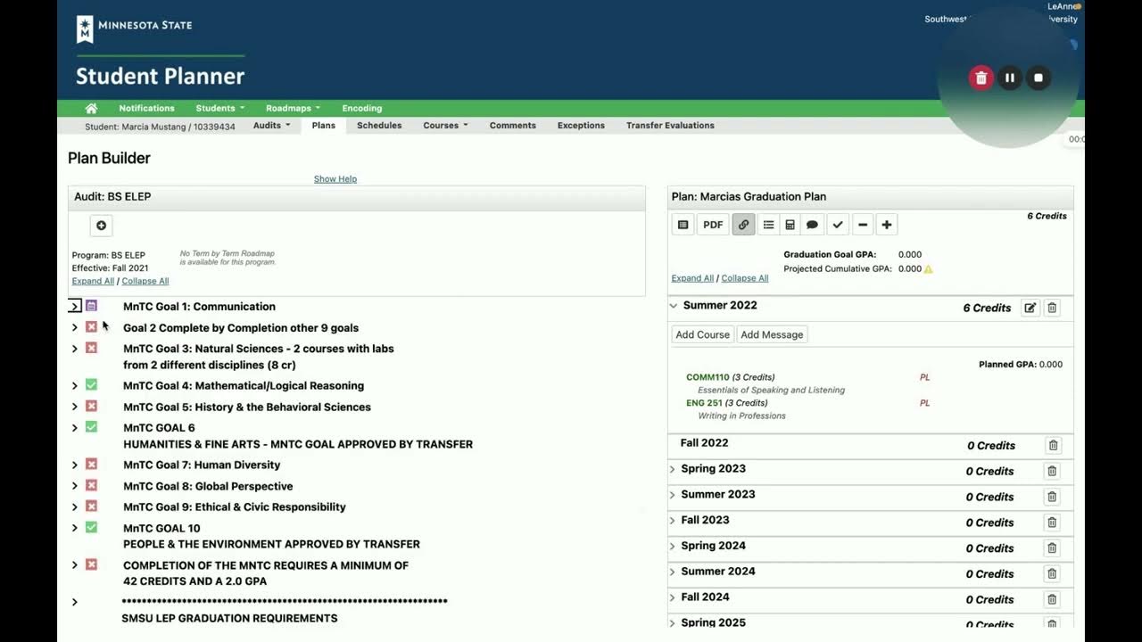 SMSU Student Planner Tutorial YouTube
