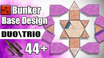 Rust - New Meta Bunker Base Design - Duo/Trio - Compact Rust Base Design +44 rockets