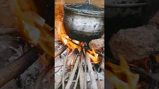 Cooking Porridge  With Fire 🔥 In A Weather In Africa🌥☁️🌍