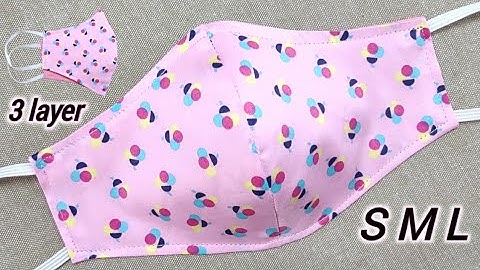 All Sizes - 3 layer Very Easy Pattern Mask | Face Mask Sewing Tutorial | DIY Breathable Face Mask