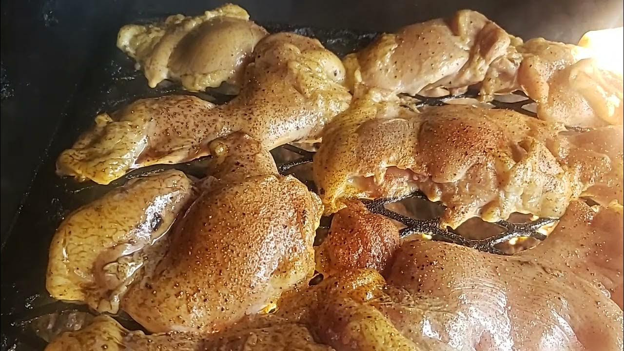 Yoder YS640 80lb of Chicken Thighs, done in 1hr 30mins at 300 degrees. YouTube
