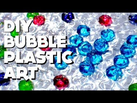 Let's Craft] DIY Bubble Plastic Art 