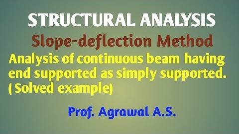 Lect-62#Analysis of Continuous beam by Slope Deflection Method ( Solved example)