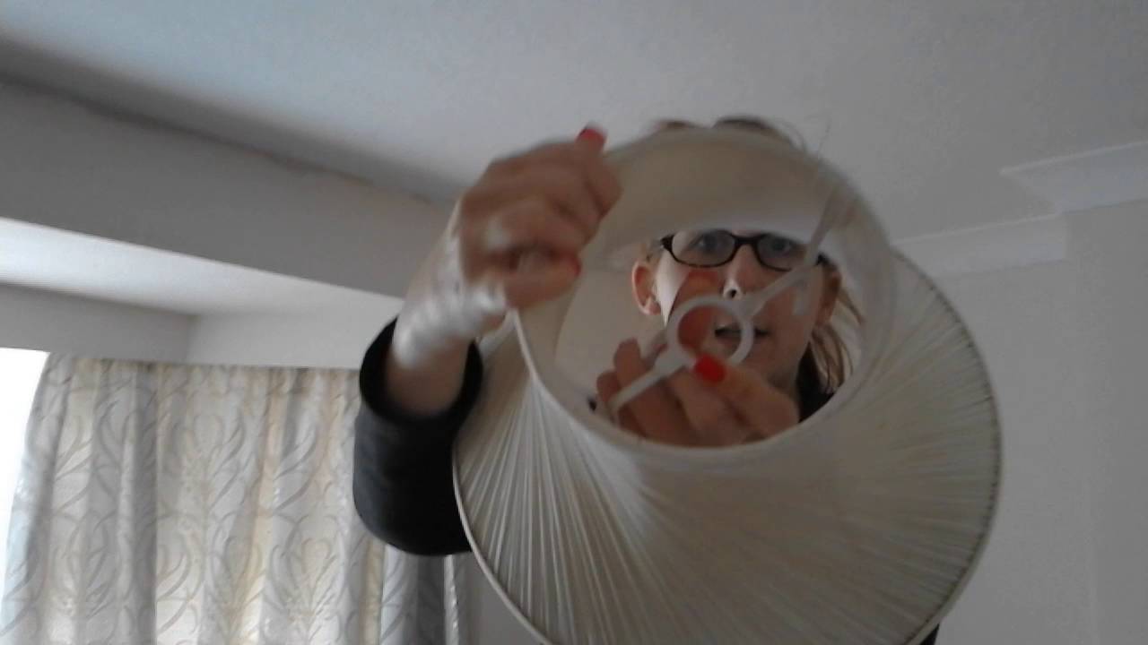 How To Put Up A Lamp Shade Youtube