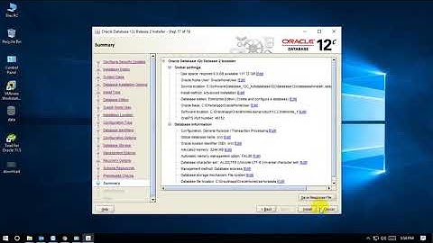 How to install Oracle 12c Database in Windows 10 - Oracle 12c Database