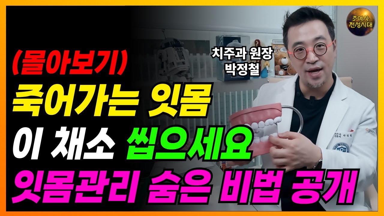 🟢 이 채소 씹으세요!! 평생 치과갈 일 없습니다!! 녹아내린 잇몸 살려줍니다!! (치과 의사 박정철)