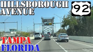 US 92 East - Hillsborough Avenue - Tampa - Florida - 4K Highway Drive