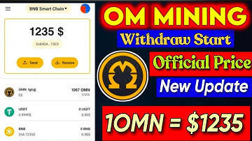 Boom 💥 OM Mining Withdrawal start & Official Price New update 🤩🤯 1OMN = $1235 🤑🎉 #bitcoin #crypto