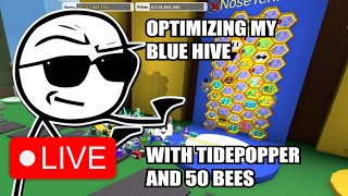 HOW TO OPTIMIZE YOUR BLUE HIVE FOR MAXIMUM HONEY #roblox #beeswarmsimulator #xnose #livestream