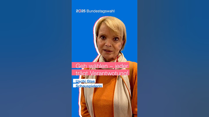 Wahlaufruf zur Bundestagswahl 2025 von Uschi Glas! 🗳️