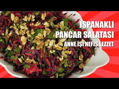 ISPANAKLI PANCAR SALATASI TARİFİ - Anne İşi Nefis Salata Tarifleri